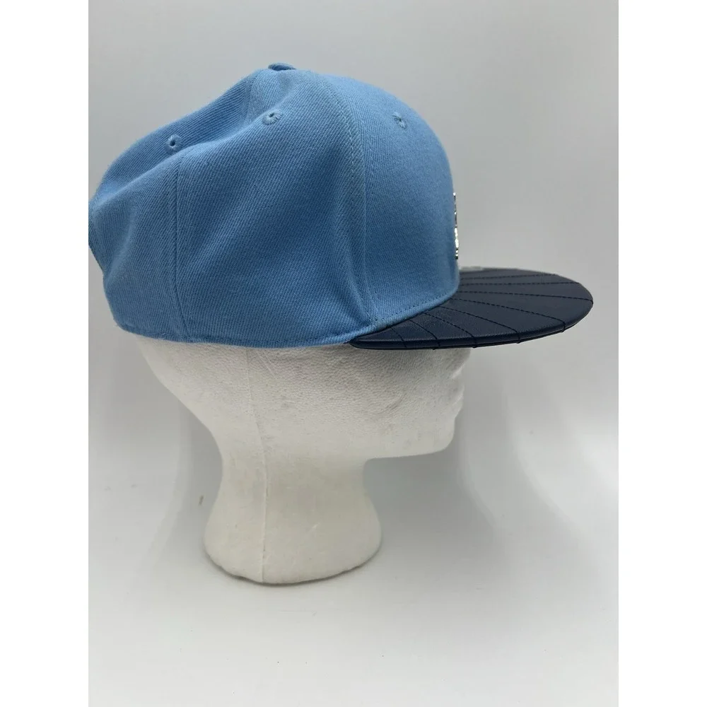 Nike Air Jordan Youth Snapback Hat Blue Navy‎ Faux Leather Brim #23 Cap